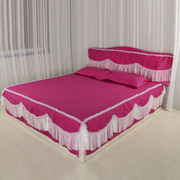床裙式单件床罩1.8米床套纯棉双人床单席梦思床垫套