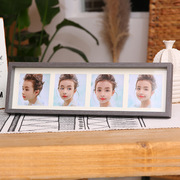 6寸简约田园相框摆台洗照片联体儿童表情包4连框情侣艺术写真相框