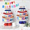 网红生日蛋糕气球立体铝膜气球儿童宝宝周岁生日装饰场景布置用品