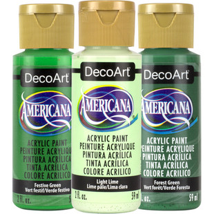 绿色系套装美国DecoArt进口da颜料石膏油画玻璃彩绘丙烯颜料