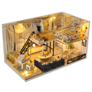 3d立体拼图成人版木质拼装小房子场景木制建筑模型屋女孩生日礼物