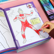 迪迦戴拿盖亚奥特曼画画本涂色书3-6岁幼儿园宝宝男孩填色玩具
