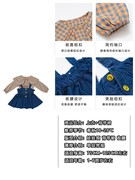 韩系风格穿搭女童女童秋装连衣裙套装1-5岁2宝宝洋气时髦春秋牛仔