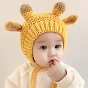 宝宝帽子秋冬季婴儿毛线帽可爱女童男童儿童保暖幼儿针织帽套头帽