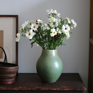 陶艺田园风手工花瓶景德镇陶瓷花器鲜花，道具家居装饰品摆件