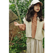 2020秋季韩版女童纯棉毛线衣(毛，线衣)针织开衫，百搭款中大儿童文艺毛衣外套