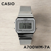 卡西欧手表casioa700wm-7a复古金属方块条纹，钢带防水电子表