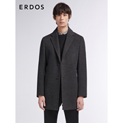 ERDOS 男装纯羊毛大衣西服领中长款商务休闲通勤气质质感百搭外套