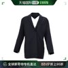 99新未使用香港直邮MAX MARA 女士黑色短款大衣 90460273-600