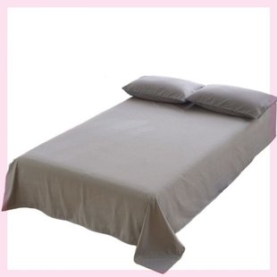 1.2浅绿色全棉单人床百搭纯棉布橘色大床粉红床单被单床垫品质.。
