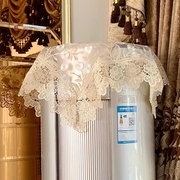 圆柱立式空调盖巾蕾丝布艺防尘盖布圆凳格力美的圆形空调柜机罩子