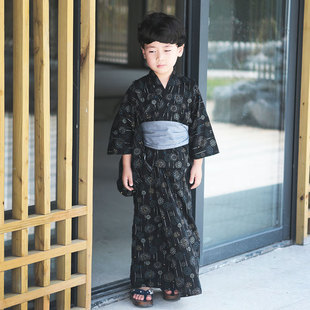 日本儿童和服浴衣男童，日式浴衣正装传统小孩，中国风春夏春季夏季