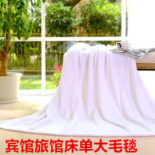拍照背景毯白色毛毯纯色法兰绒，毯子珊瑚绒床单空调被厚款单人沙发