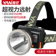 雅尼726t头灯强光充电超亮头戴式电筒超长续航锂电池户外进口矿灯