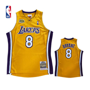 NBA复古球衣AU湖人队2000-01赛季总决赛主场NBA-Mitchellness