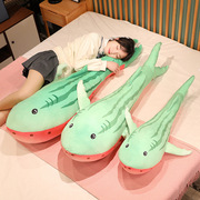 创意搞怪西瓜鲨鱼抱枕毛绒玩具公仔鲨瓜玩偶儿童床上安抚布偶娃娃