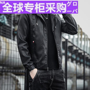 日本香港男士皮衣外套，秋季帅气时尚青年，机车真皮绵羊皮连