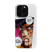 JOJO东方仗助战损二次元动漫艺术小众高级感卡通iPhone14pro+苹果15promax菲林手机壳13/12mini的适用华