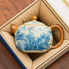 青花汝窑茶壶陶瓷功夫茶具，家用西施壶大号，泡茶壶中式单壶开片可养