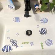 浴室卫生间防水瓷砖贴纸洗手盆洗脸盆，浴缸装饰贴画双面玻璃贴创意