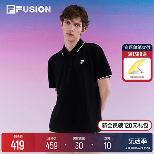 filafusion斐乐潮牌短袖，polo衫男子2024夏季翻领，t恤运动上衣