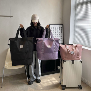 超大容量装衣服旅行包便携套拉杆行李包短途(包短途)出差包牛津布待产女包