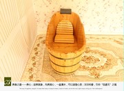 香柏木洗浴木盆靠椅，泡澡木桶内凳子摺叠靠背，实木洗澡桶配件坐
