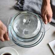 烤箱微波炉用钢化玻璃碗汤煲带盖微波碗微波专用玻璃盘