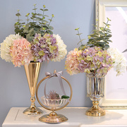欧式美式粉紫色花艺花瓶组合套装摆件家居客厅样板房仿真花假花