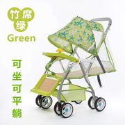 婴儿竹藤推车超轻便1-3岁儿童车，夏季透气编制仿藤椅推车
