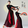 古典舞旗袍改良舞蹈服中国风民族舞莫代尔身韵黑色女演出练功长裙
