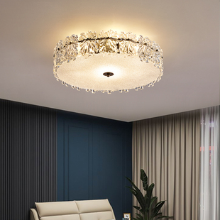 卧室水晶LED吸顶灯网红轻奢现代房间灯温馨时尚创意主卧灯具