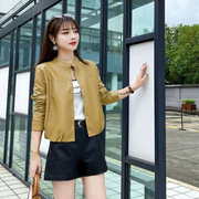 韩版外套2024年秋冬季小个子女士休闲短款时尚，机车皮衣夹克女
