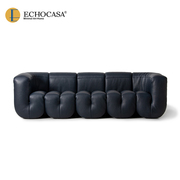 echocasa意式轻奢真皮沙发小户型头层牛皮，客厅组合设计师创意家具