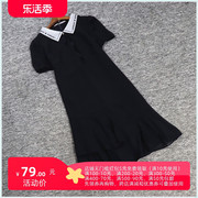 2023夏魅M系列（样衣）1衣佳人折扣 蕾丝刺绣娃娃领 裙摆式连衣裙