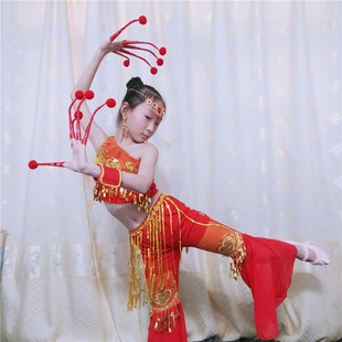 新古装民族傣族双人舞曼珠沙华舞蹈假长指甲套甄嬛千手观音护甲套