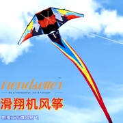 潍坊风筝大型滑翔机风筝成人专用抗风高档长尾易飞树脂杆风筝