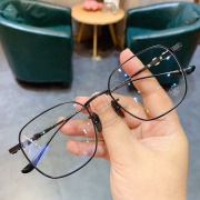 2021简丹眼镜框男文艺百搭方圆平光镜超轻纯钛眼镜架女配近视