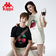 kappa卡帕outlets店短袖，男女情侣纯棉，运动t恤休闲印花半袖