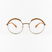 亚洲现代独特风格精巧眉线装饰近视眼镜架女圆框，个性眼镜框男3