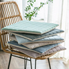 日式全棉餐椅垫水洗纯棉四季通用防滑椅子垫加厚可拆洗办公室座垫