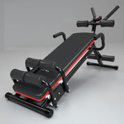 多功能仰卧起坐健身器材家用一体，收腹机黑色+升级款+带扶手