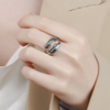 复古泰银羽毛树叶戒指做旧希腊指环，开口男女同，款小众欧美首饰品潮