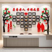 养老院文化墙面装饰敬老年室中心幸福之家照片形象背景贴挂画