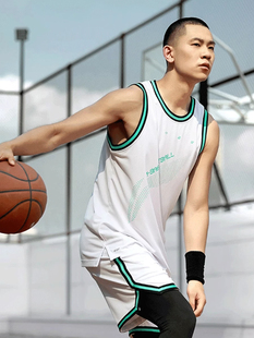 李宁篮球比赛服男士2024夏季速干cba，专业篮球运动套装aatu019