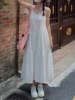 Asamllshop法式气质白色连衣裙女2024温柔风小个子吊带裙长裙