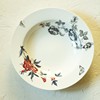 芬兰玫瑰花园深汤盘北欧餐具，骨瓷意面盘，花卉沙拉盘陶瓷汤盘
