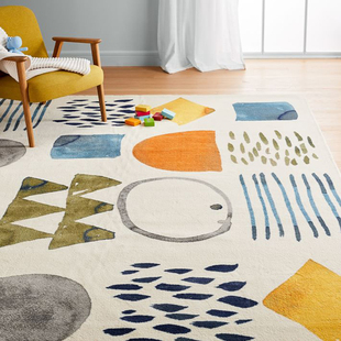 地毯秋冬客厅地毯卧室可爱床边加厚地毯现代简约儿童房可机洗地垫