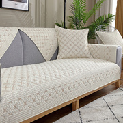 l沙发垫纯棉四季通用布艺，坐垫简约现代时尚防滑北欧实木客厅套罩