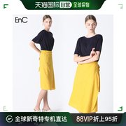韩国直邮EnC 半身裙 ENCE 亚麻材质 缠绕风格 裙